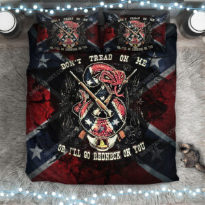 Flags Of The Confederate States Of America Don’T Tread On Me Bedding Set