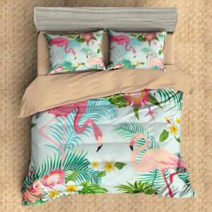 Flamingo Duvet Cover and Pillowcase Set Bedding Set
