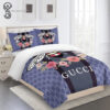 Floral Gucci Bee Logo All Over Print Bedding Set