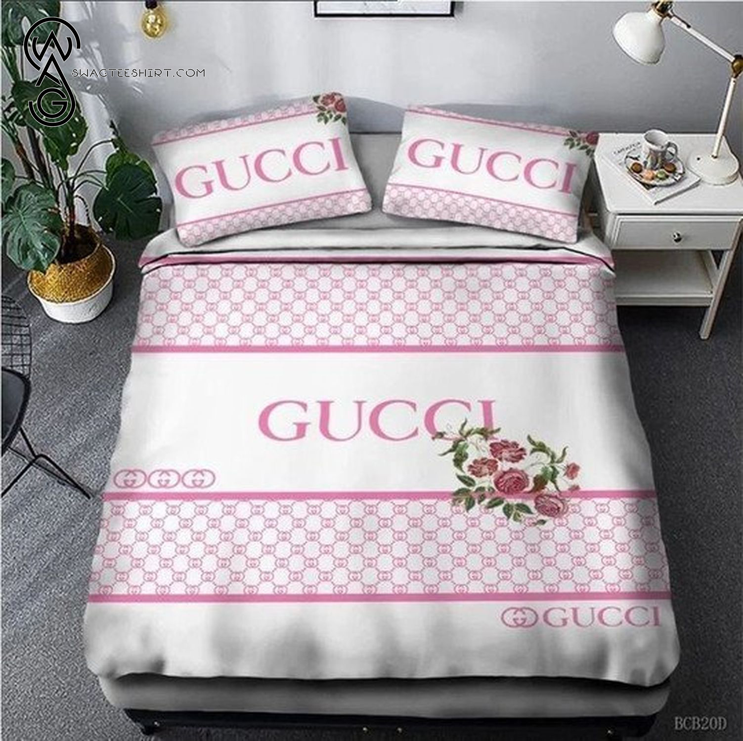 Floral Gucci Monogram Classic All Over Print Bedding Set Floral Gucci Monogram Classic All Over Print Bedding Set