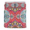 Floral Paisley Mandala Print Duvet Cover and Pillowcase Set Bedding Set