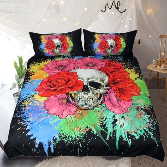 Floral Splash Watercolor Duvet Cover and Pillowcase Set Bedding Set Floral Splash Watercolor Duvet Cover and Pillowcase Set Bedding Set
