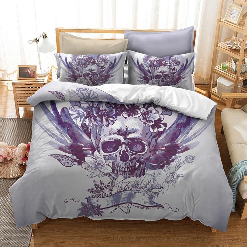 Flower Sugar Skull s Duvet Cover and Pillowcase Set Bedding Set Flower Sugar Skull s Duvet Cover and Pillowcase Set Bedding Set