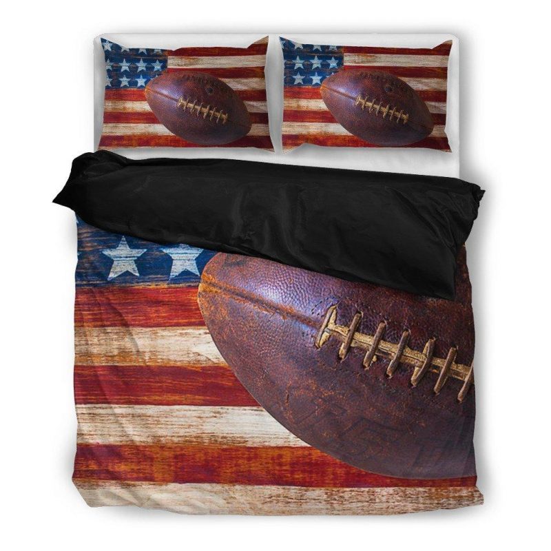 Football American Flag Duvet Cover and Pillowcase Set Bedding Set Football American Flag Duvet Cover and Pillowcase Set Bedding Set