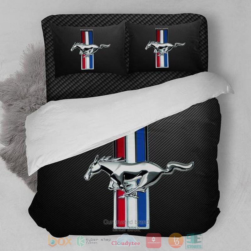Ford Mustang Logo Black Bedding Set Ford Mustang Logo Black Bedding Set