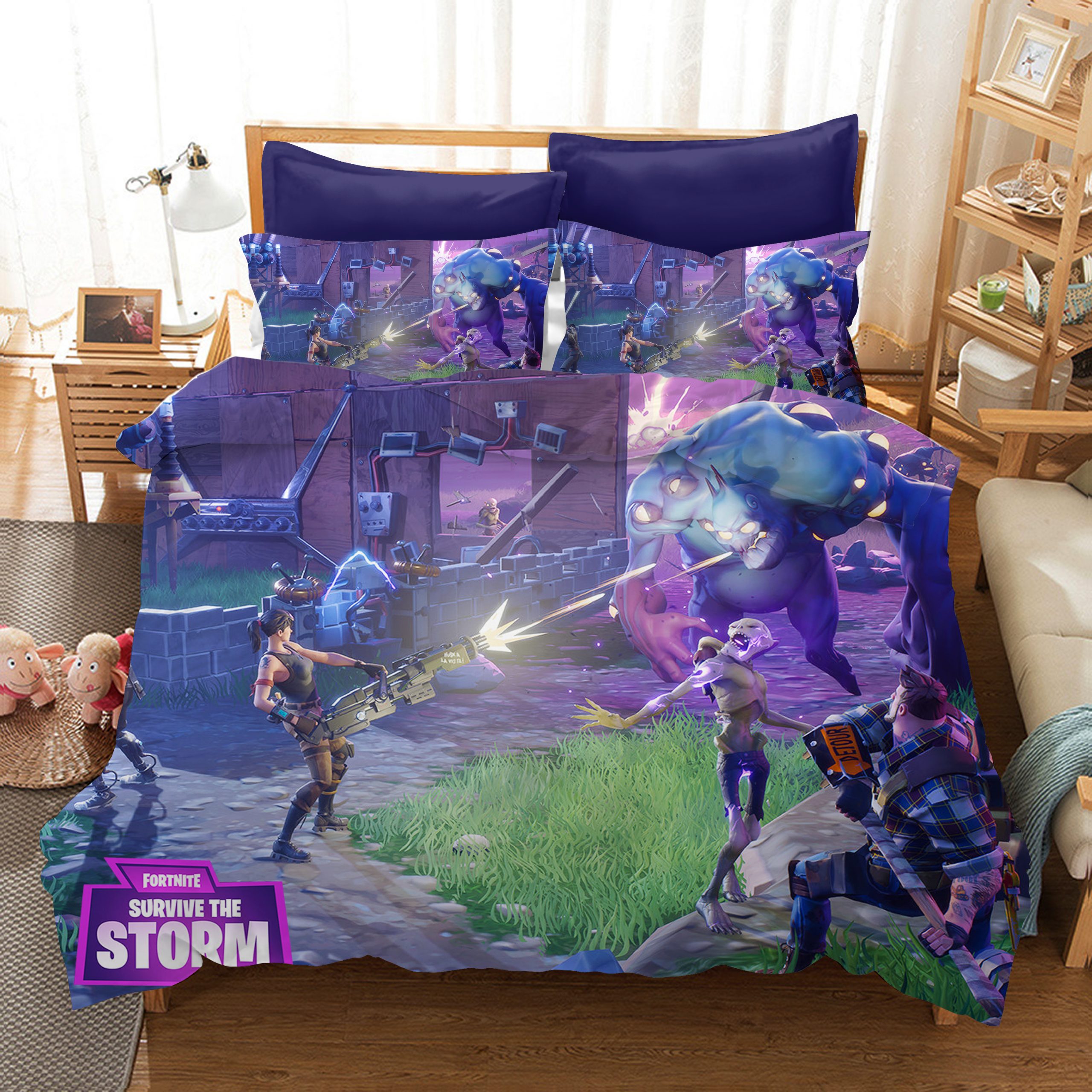 Fortnite 3 Duvet Cover and Pillowcase Set Bedding Set 855 Fortnite 3 Duvet Cover and Pillowcase Set Bedding Set 855