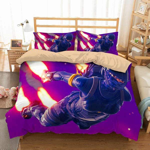 Fortnite Duvet Cover and Pillowcase Set Bedding Set 604 Fortnite Duvet Cover and Pillowcase Set Bedding Set 604