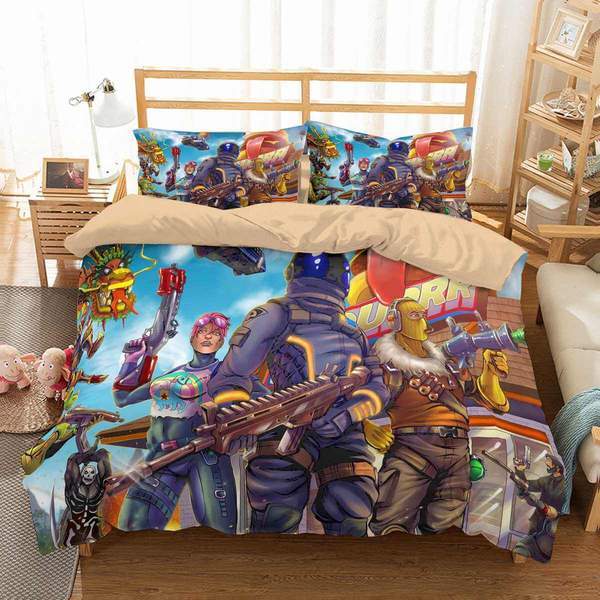 Fortnite Duvet Cover and Pillowcase Set Bedding Set 611 Fortnite Duvet Cover and Pillowcase Set Bedding Set 611