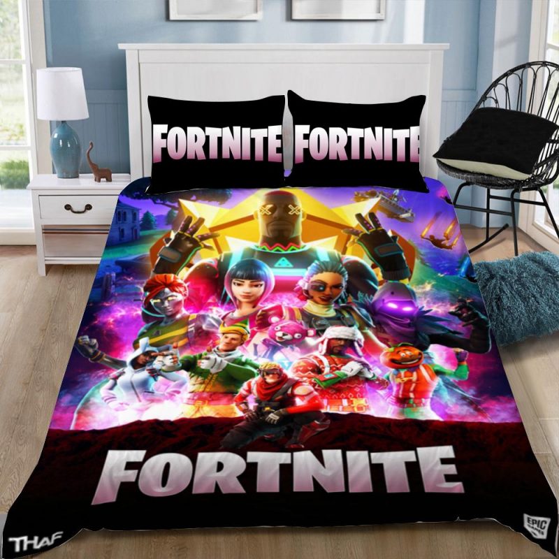 Fortnite Gamer Duvet Cover and Pillowcase Set Bedding Set 56 Fortnite Gamer Duvet Cover and Pillowcase Set Bedding Set 56