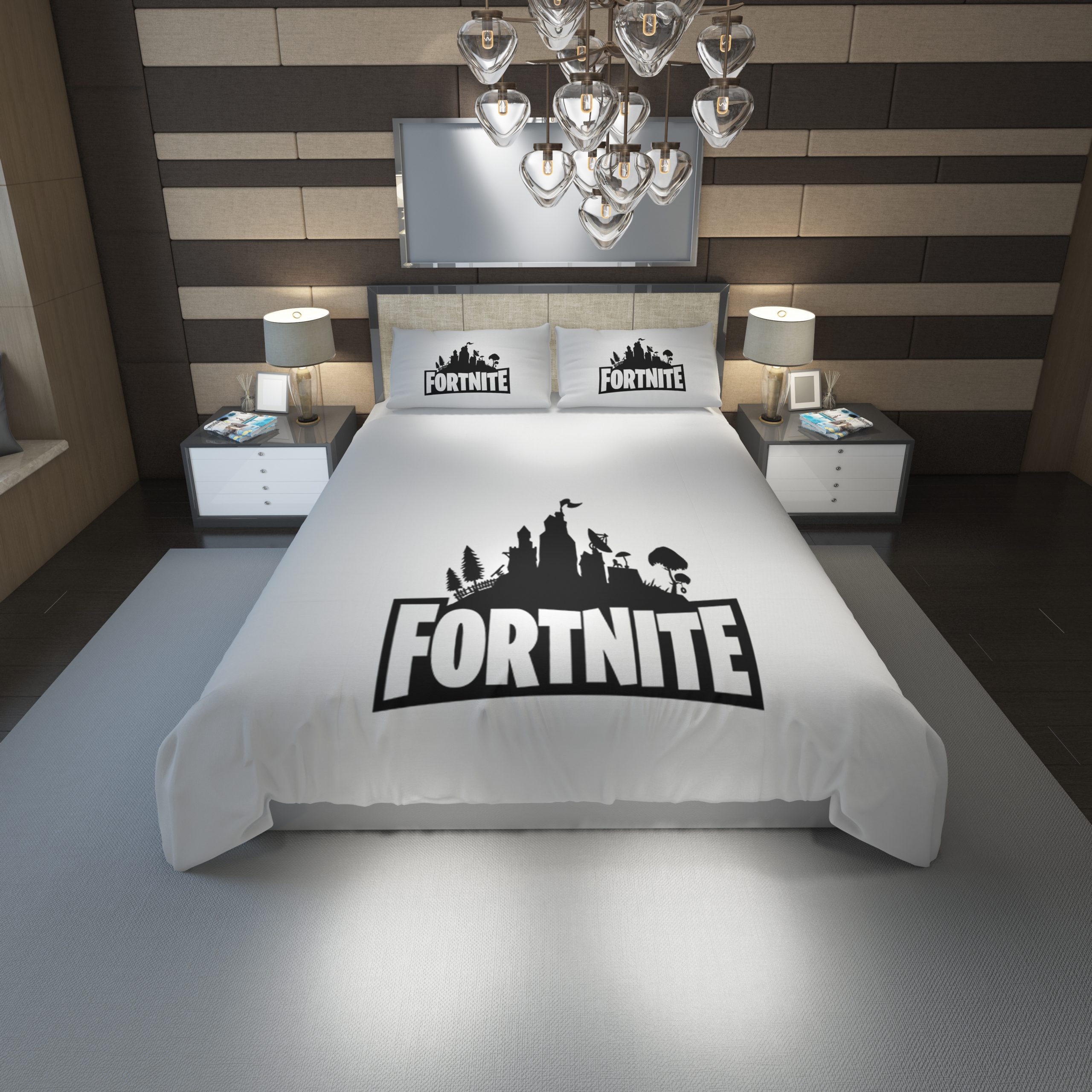 Fortnite Logo 44 Duvet Cover and Pillowcase Set Bedding Set Fortnite Logo 44 Duvet Cover and Pillowcase Set Bedding Set