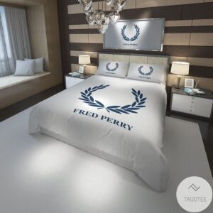 Fred Perry Logo White Bedding Set