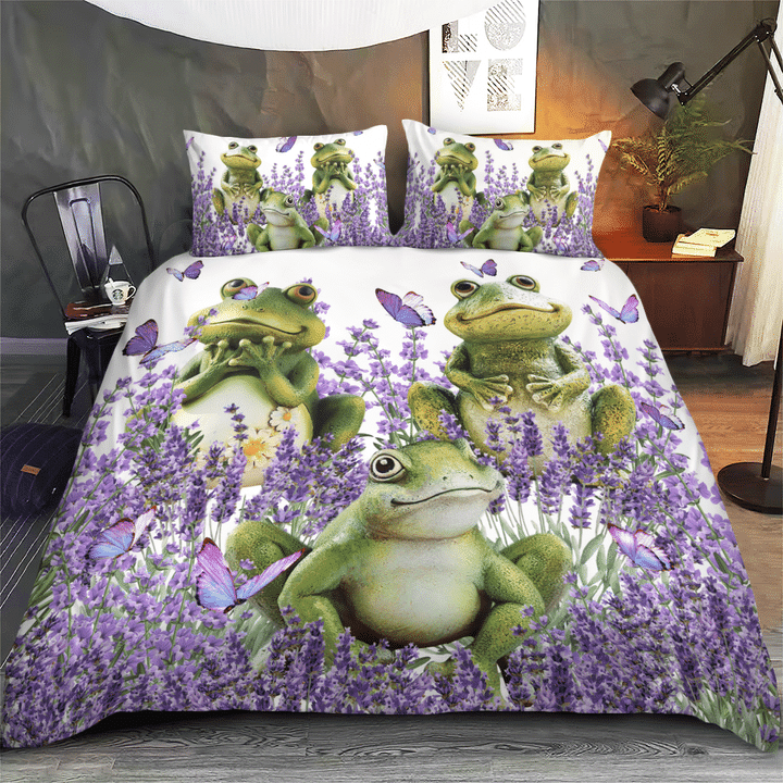 Frog-Purple-Flower-Lavender-Bedding-Set-1