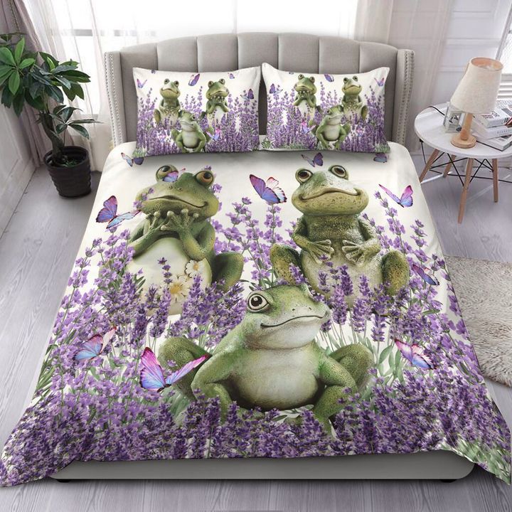 Frog Purple Flower Lavender Bedding Set Frog Purple Flower Lavender Bedding Set
