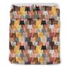 Funny Colorful Cats Faces Duvet Cover and Pillowcase Set Bedding Set