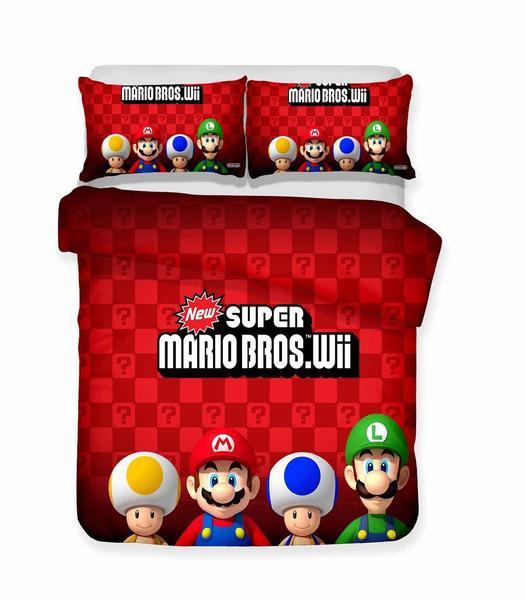 Game Mario ding Digital Printing s For Children Room Decor Duvet Cover and Pillowcase Set Bedding Set Game Mario ding Digital Printing s For Children Room Decor Duvet Cover and Pillowcase Set Bedding Set