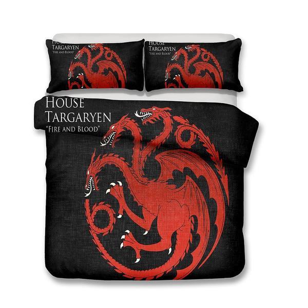 Game Of Thrones Dragon House Targaryen Duvet Cover and Pillowcase Set Bedding Set Game Of Thrones Dragon House Targaryen Duvet Cover and Pillowcase Set Bedding Set
