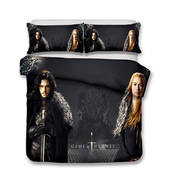 Game Of Thrones Jon Snow Cersei Lanniste Duvet Cover and Pillowcase Set Bedding Set Game Of Thrones Jon Snow Cersei Lanniste Duvet Cover and Pillowcase Set Bedding Set