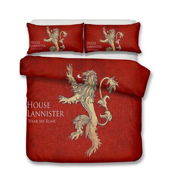 Game Of Thrones Lannister House Duvet Cover and Pillowcase Set Bedding Set Game Of Thrones Lannister House Duvet Cover and Pillowcase Set Bedding Set