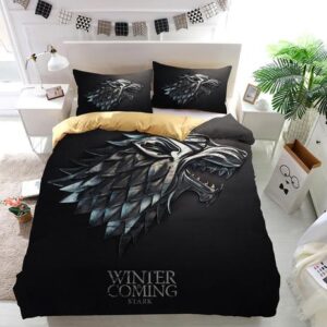 Game Of Thrones Winter Is Coming Duvet Cover and Pillowcase Set Bedding Set