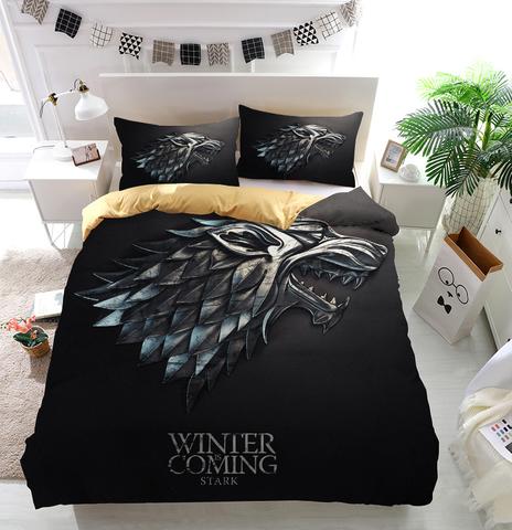 Game Of Thrones Winter Is Coming Duvet Cover and Pillowcase Set Bedding Set Game Of Thrones Winter Is Coming Duvet Cover and Pillowcase Set Bedding Set