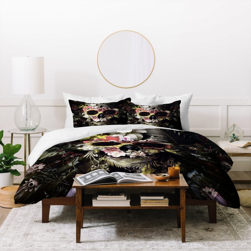 Garden Skull Duvet Cover and Pillowcase Set Bedding Set Garden Skull Duvet Cover and Pillowcase Set Bedding Set