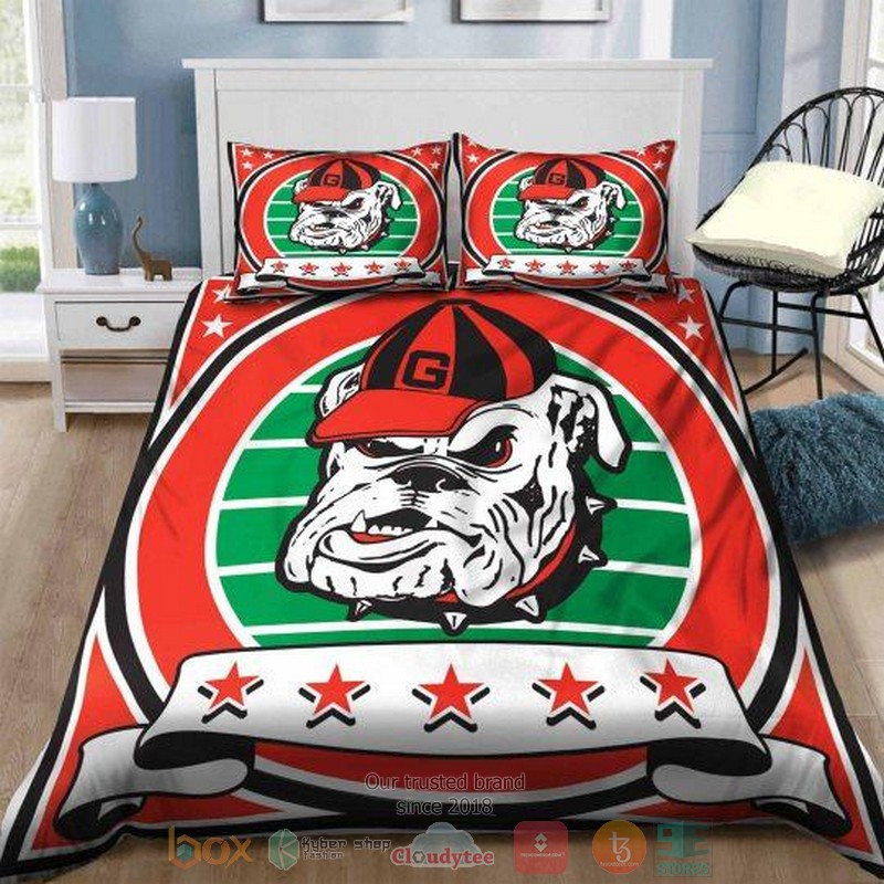 Georgia Bulldogs Ncaa Logo Bedding Set Georgia Bulldogs Ncaa Logo Bedding Set