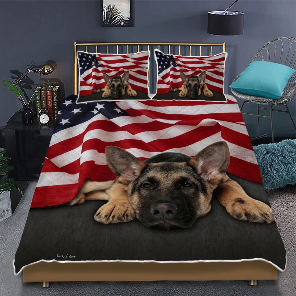 German-Shepherd-American-Flag-Bedding-Set-1