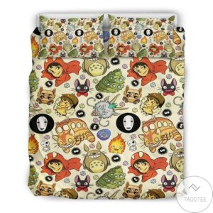 Ghibli Studio Characters Over Printed Bedding Set