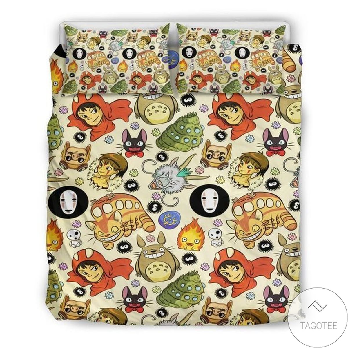 Ghibli Studio Characters Over Printed Bedding Set Ghibli Studio Characters Over Printed Bedding Set