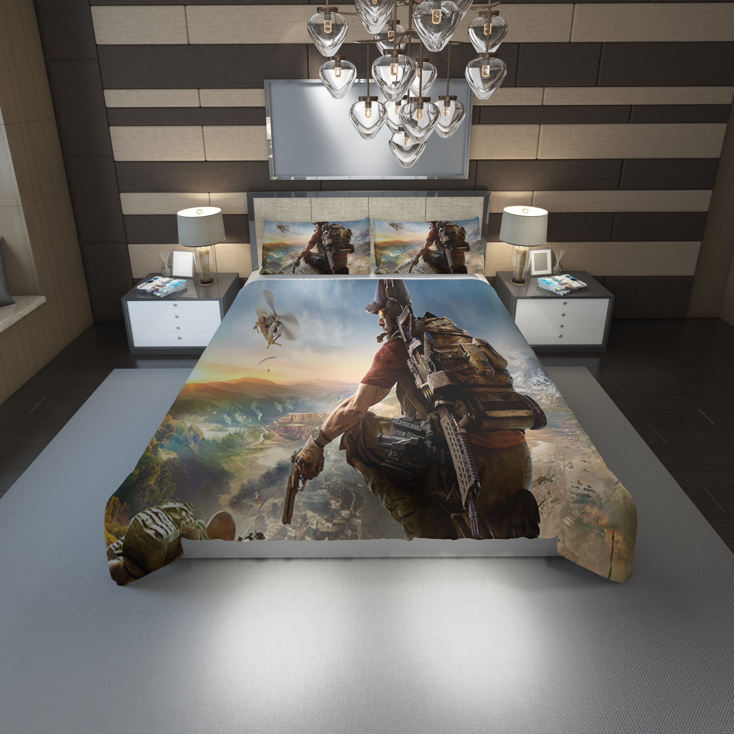 Ghost Recon Breakpoint Duvet Cover and Pillowcase Set Bedding Set 1168 Ghost Recon Breakpoint Duvet Cover and Pillowcase Set Bedding Set 1168