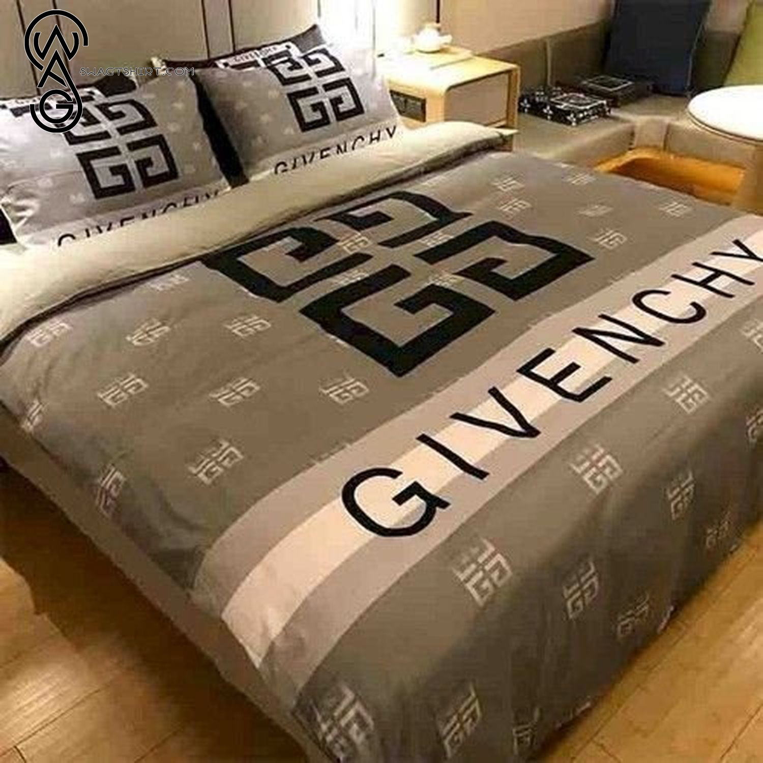 Givenchy Brown Symbol Full Print Bedding Set Givenchy Brown Symbol Full Print Bedding Set