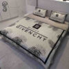 Givenchy Leaf White Logo All Over Print Bedding Set