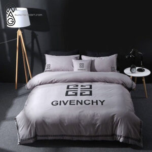 Givenchy White Logo Classic All Over Print Bedding Set