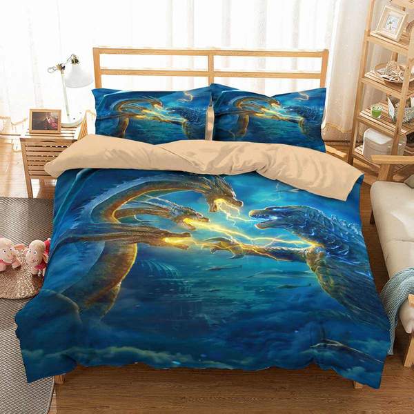 Godzilla King Of The Monsters Duvet Cover and Pillowcase Set Bedding Set 755 Godzilla King Of The Monsters Duvet Cover and Pillowcase Set Bedding Set 755