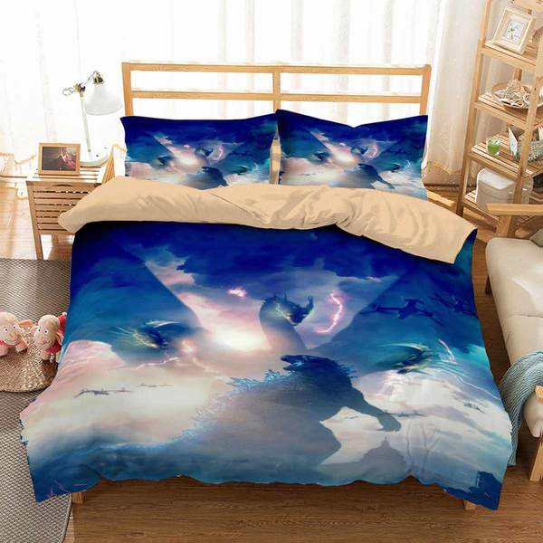 Godzilla King Of The Monsters Duvet Cover and Pillowcase Set Bedding Set 790 Godzilla King Of The Monsters Duvet Cover and Pillowcase Set Bedding Set 790