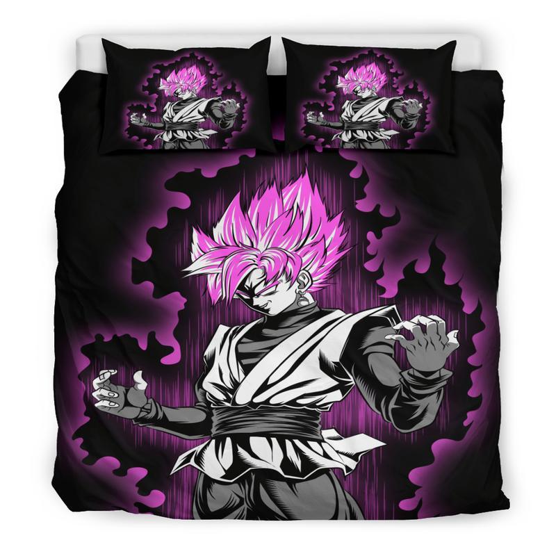 Goku Super Saiyan Rose Duvet Cover and Pillowcase Set Bedding Set Goku Super Saiyan Rose Duvet Cover and Pillowcase Set Bedding Set