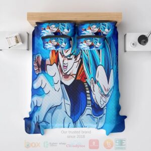 Goku Vs Vegeta Sper Saiyan Reversible Embossed Dbz Bedding Set