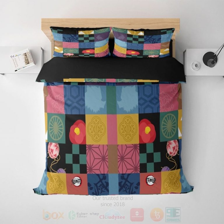 Goshuincho-Style-Talisman-Pattern-Demon-Slayer-Kimetsu-No-Yaiba-Bedding-Set-1