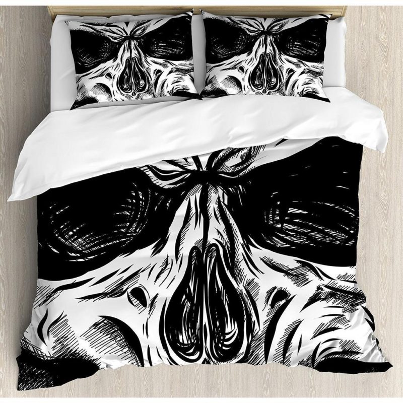 Gothic Dead Face Close Up Duvet Cover and Pillowcase Set Bedding Set Gothic Dead Face Close Up Duvet Cover and Pillowcase Set Bedding Set