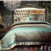 Green Jacquard Satin Bedding Set
