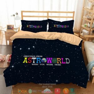 Greetings From Astroworld Wish You Were Here Quilt Bedding Set
