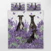 Greyhound Lavender Quilt Bedding Set
