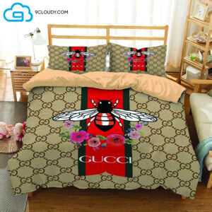 Gucci And Bee Floral Duvet Cover Bedding Sets