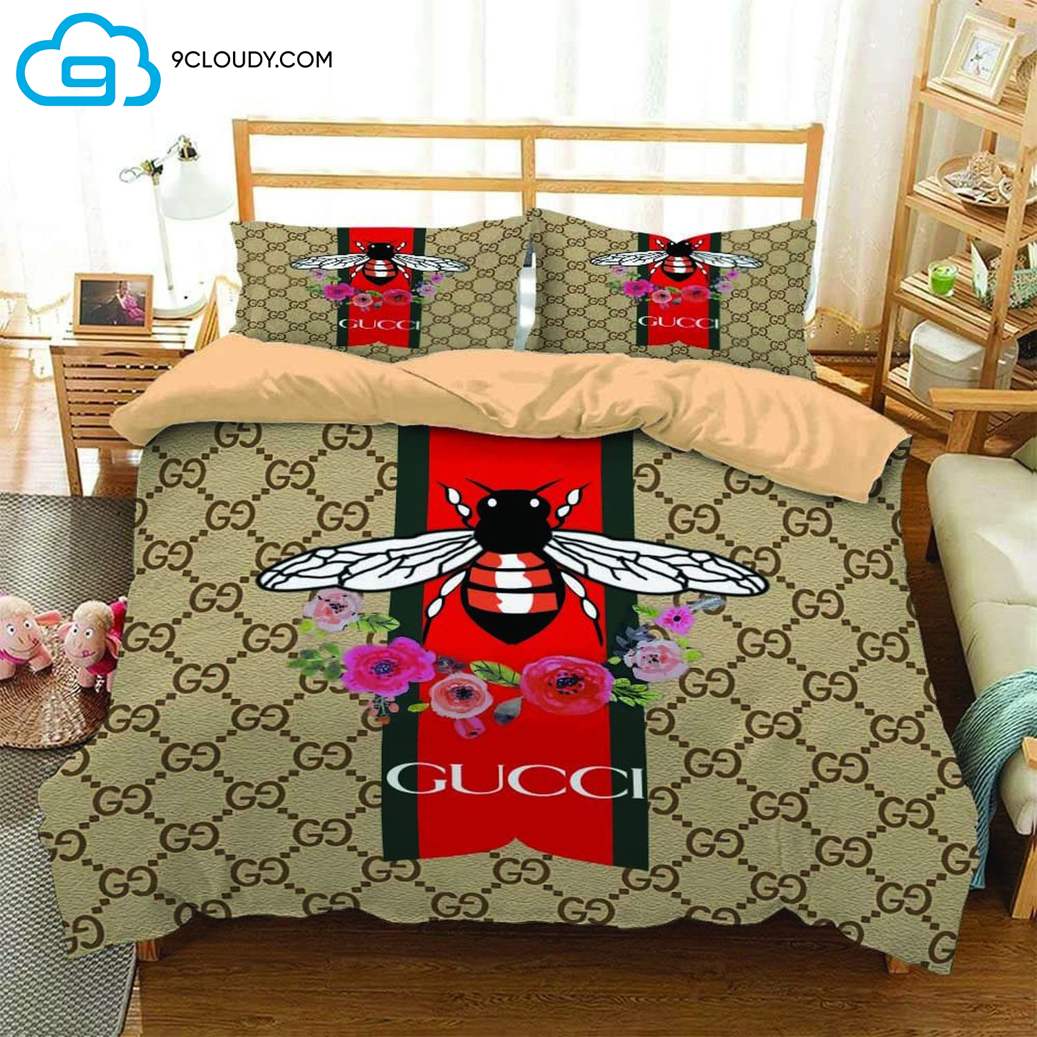 Gucci And Bee Floral Duvet Cover Bedding Sets Gucci And Bee Floral Duvet Cover Bedding Sets