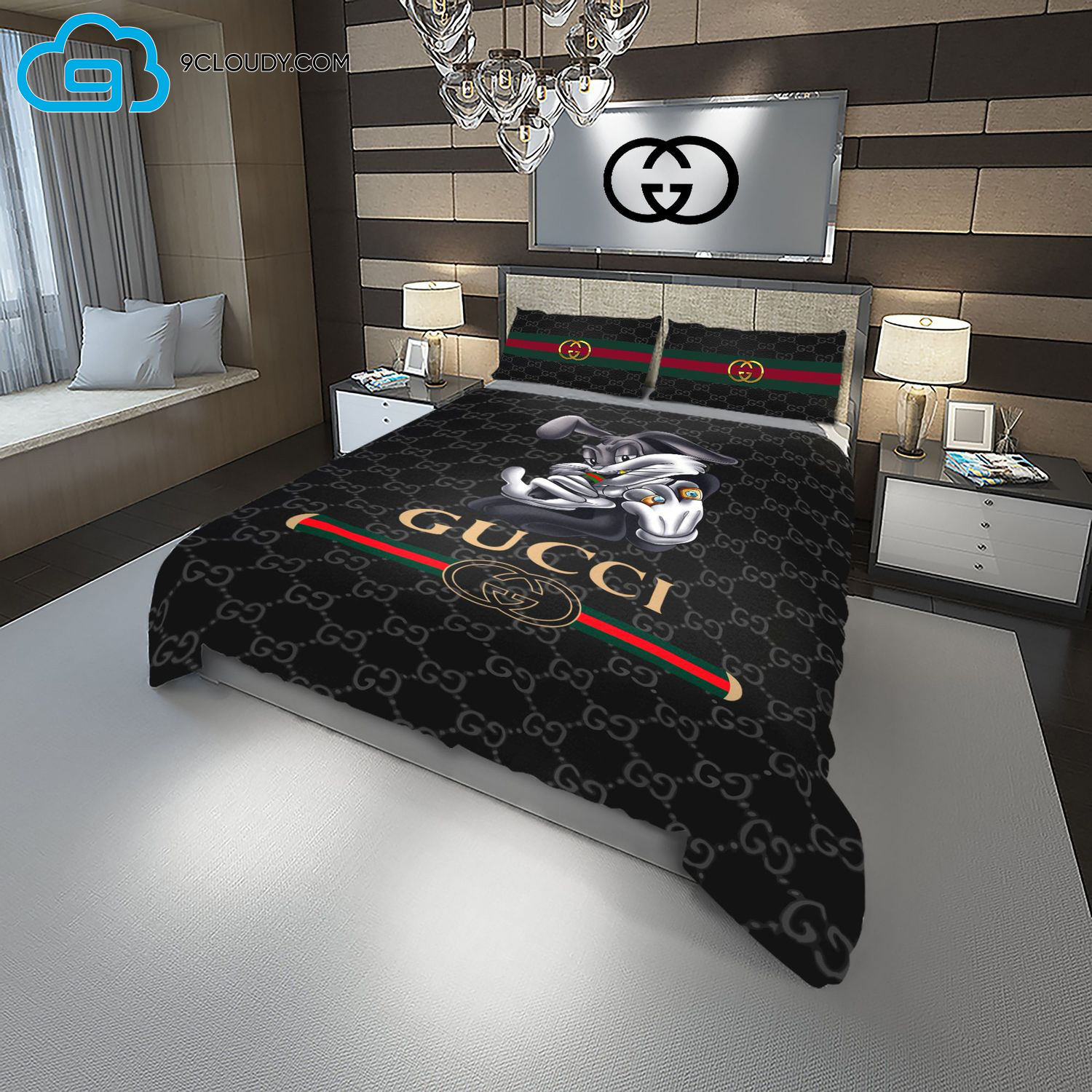 Gucci And Bugs Bunny Full Print Bedding Sets Gucci And Bugs Bunny Full Print Bedding Sets
