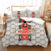 Gucci Bee Flowers White Bedding Set