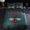 Gucci Bee Green Classic Symbol All Over Print Bedding Set
