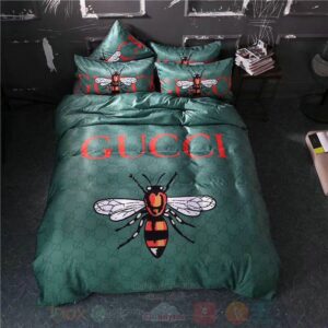 Gucci Bee Green Inspired Bedding Set