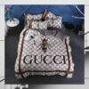 Gucci Bee White Duvet Cover Bedding Set