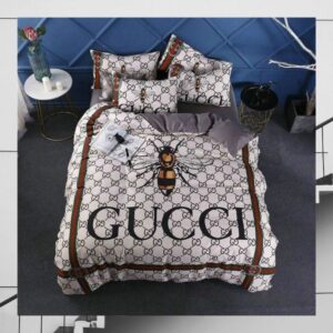 Gucci Bee White Duvet Cover Bedding Set
